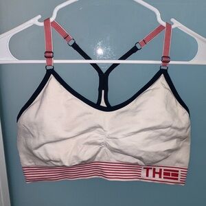 Women’s red white and blue Tommy Hilfiger cut out athletic style sports bra!